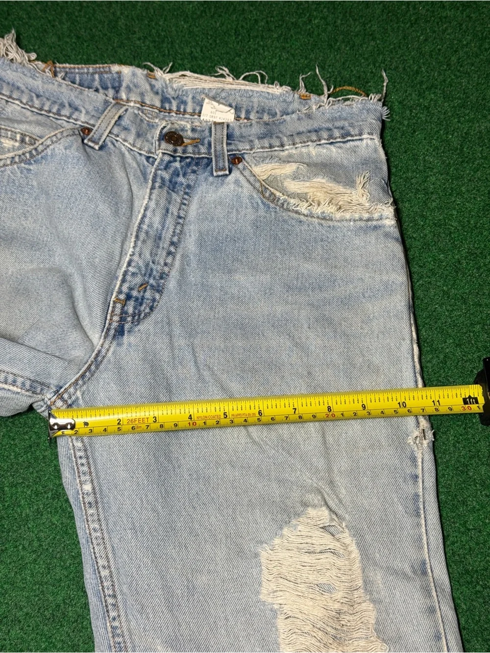 Levis 501 Vintage Jeans 30x33 Distressed Straight Leg 90s Grunge Thrashed